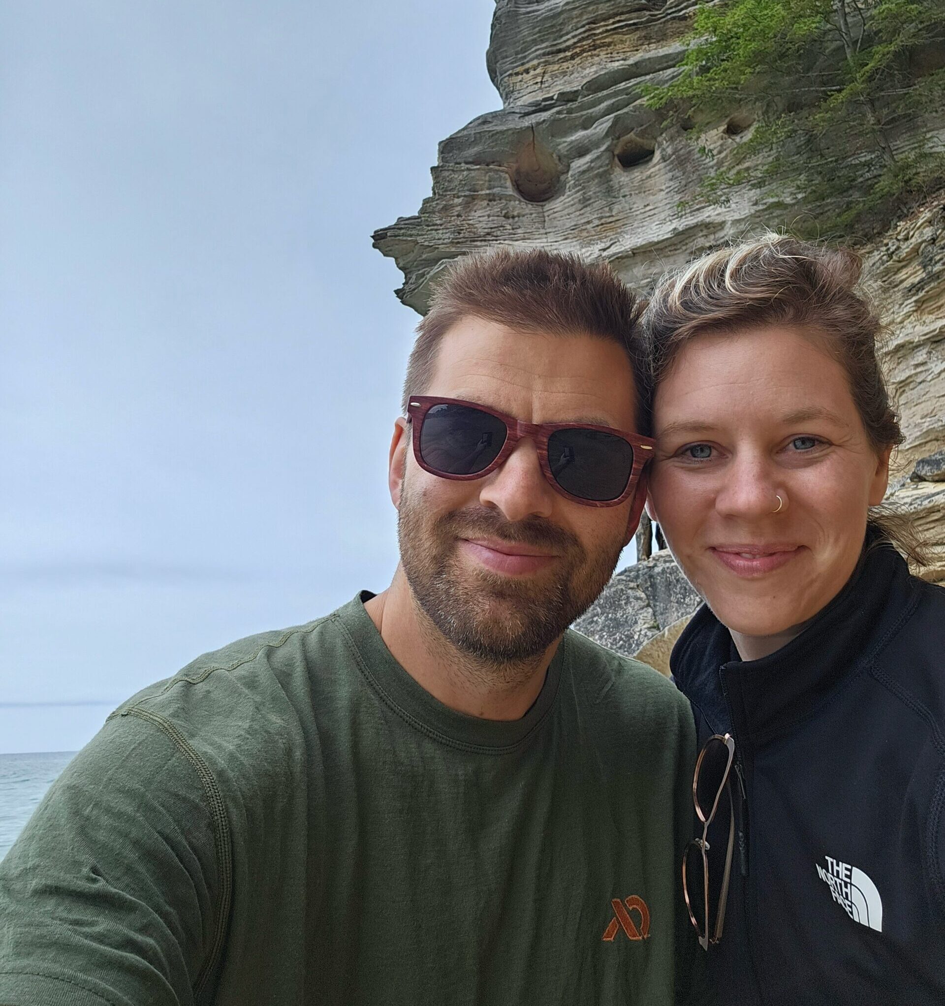 an image of the owner of blue heron with her husband